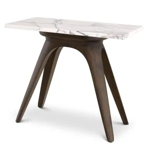 114513 - Side Table Borre rectangular bianco lilac marble