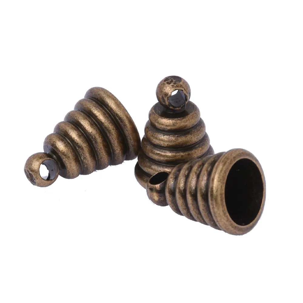 11mm Antique Bronze  Brass bottle loop fit fot Glass Bottle Glass Cap Buckle 10pcs