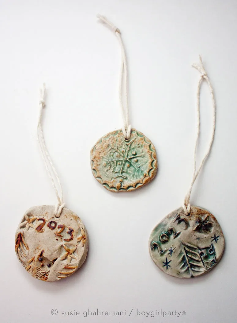 2023 Handmade Ceramic Ornaments by Susie Ghahremani / boygirlparty ®