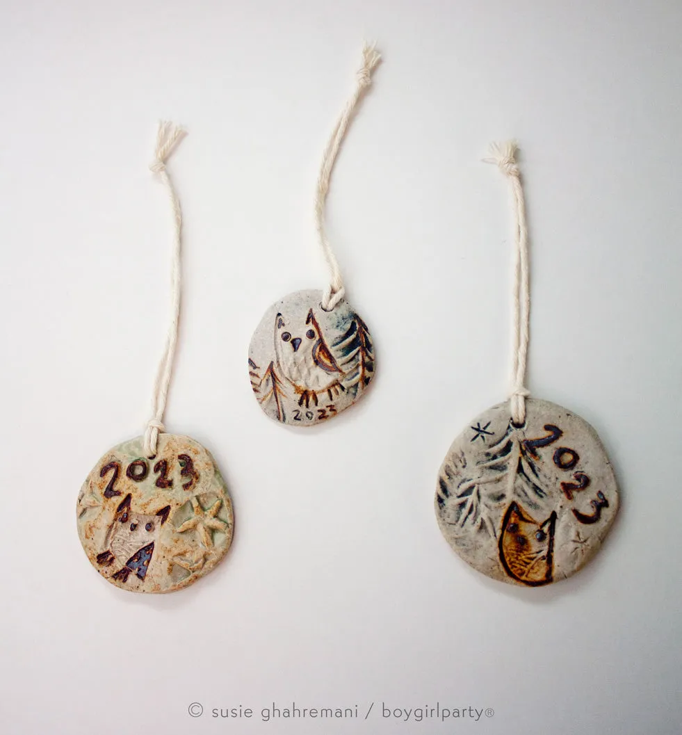 2023 Handmade Ceramic Ornaments by Susie Ghahremani / boygirlparty ®