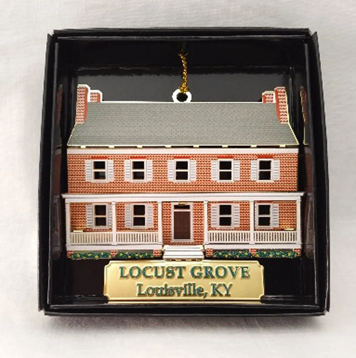 3-D Brass Locust Grove Ornament