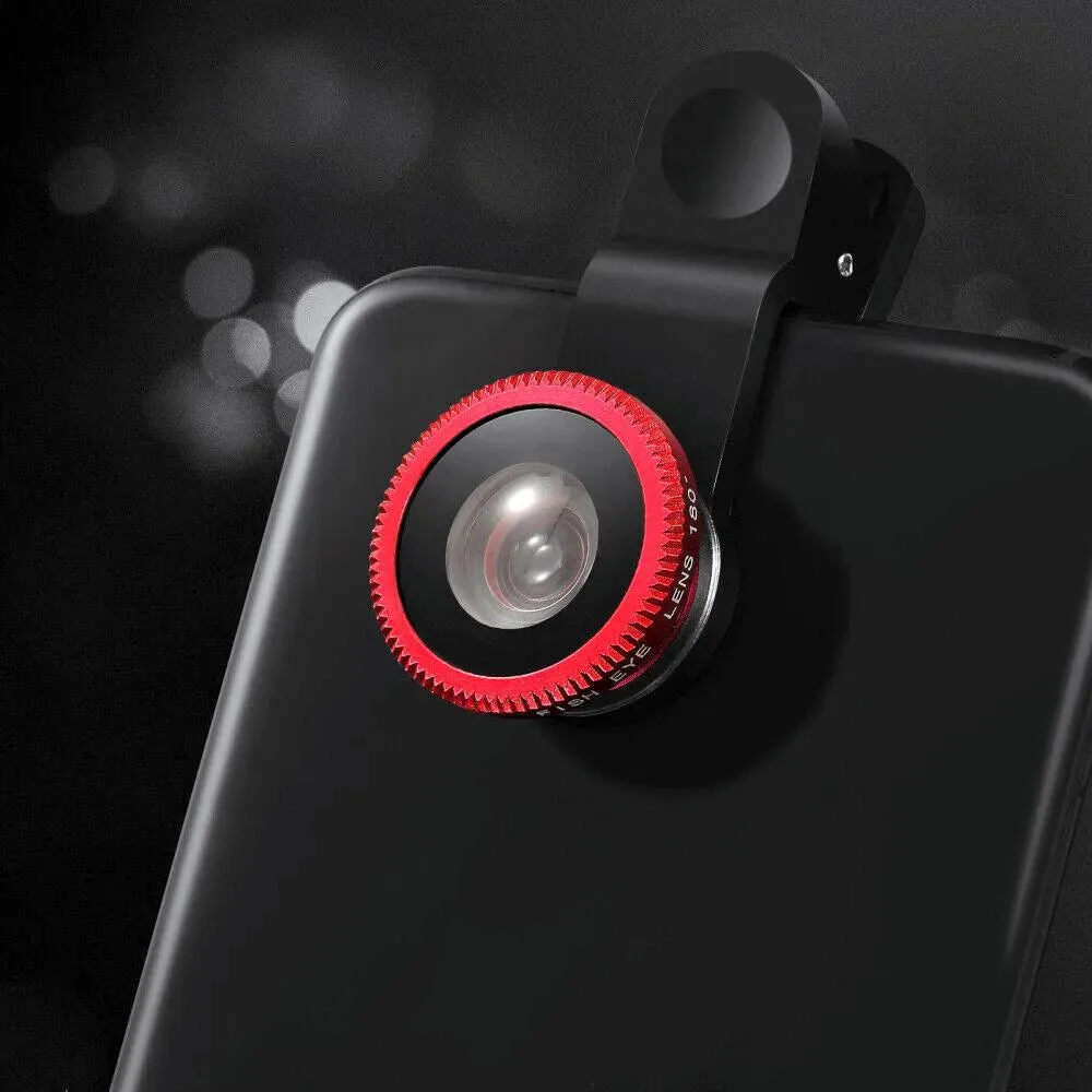 3-in-1 Clip On Smartphone Camera Lens Kit | Macro Fish Eye and Wide Angle Lenses