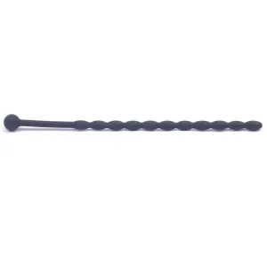 6-inch Black Silicone Beaded Penis Sound Plug for Him