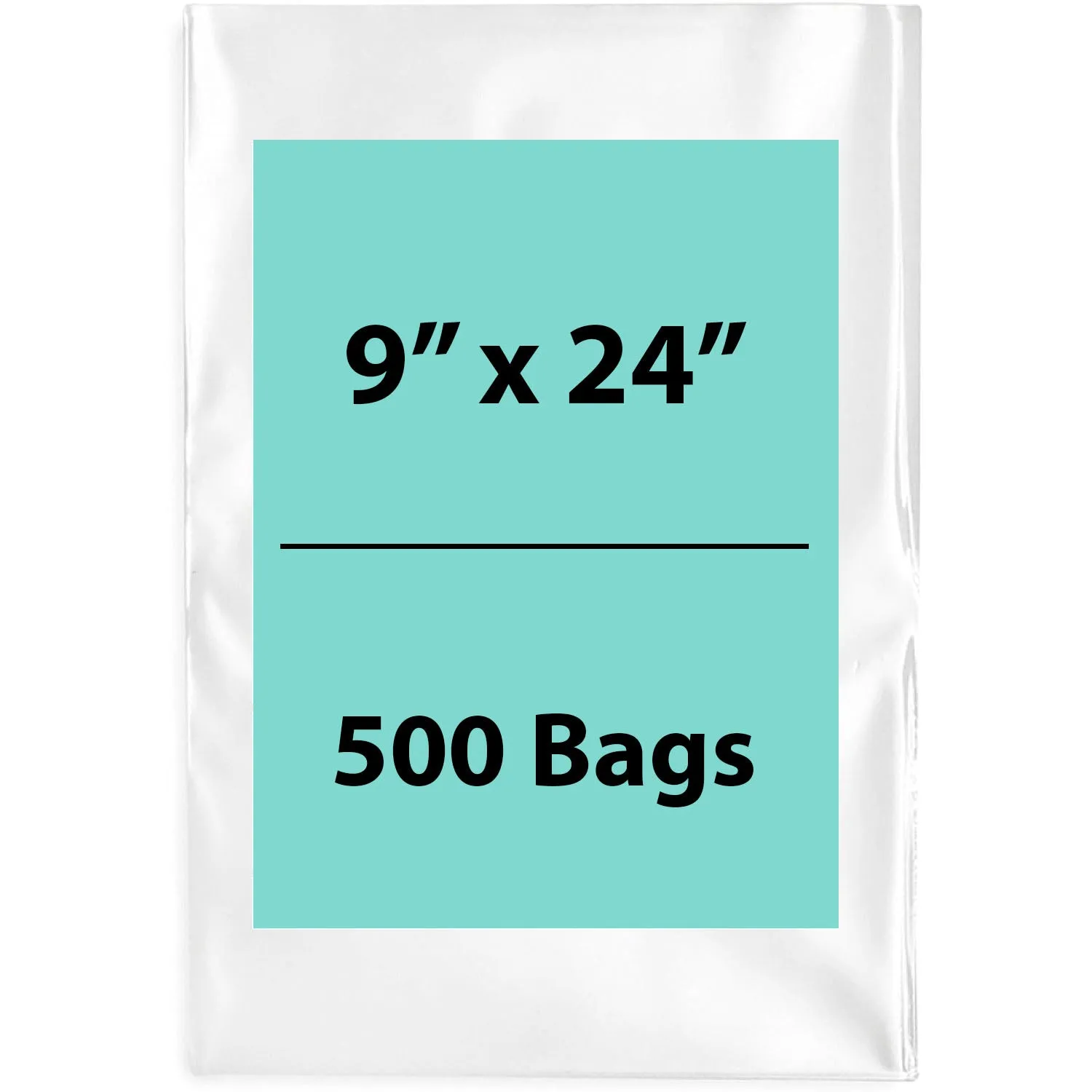 9X24 inches Clear Flat Poly Bags 4Mil Open Top (LDPE)