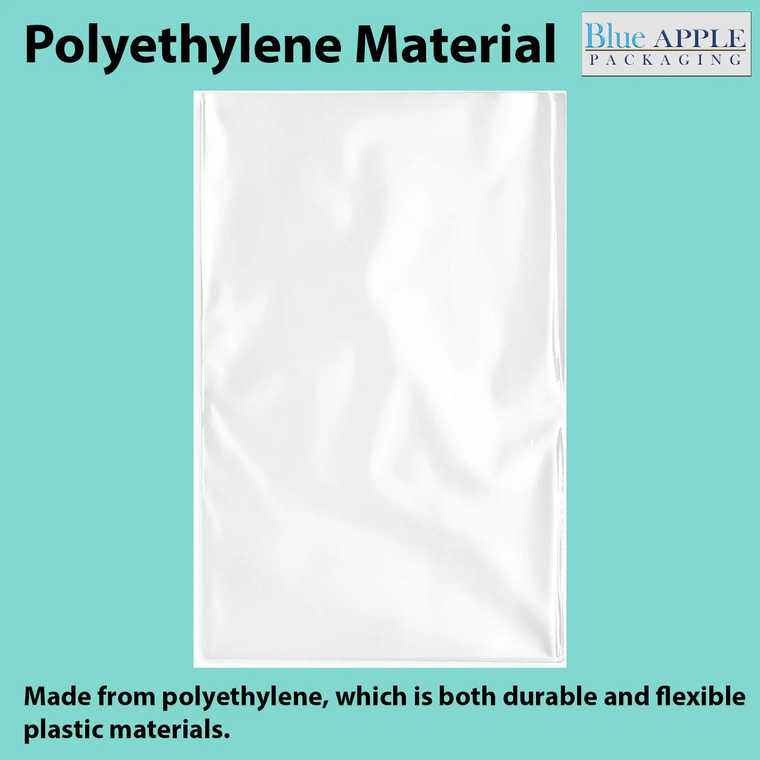 9X24 inches Clear Flat Poly Bags 4Mil Open Top (LDPE)
