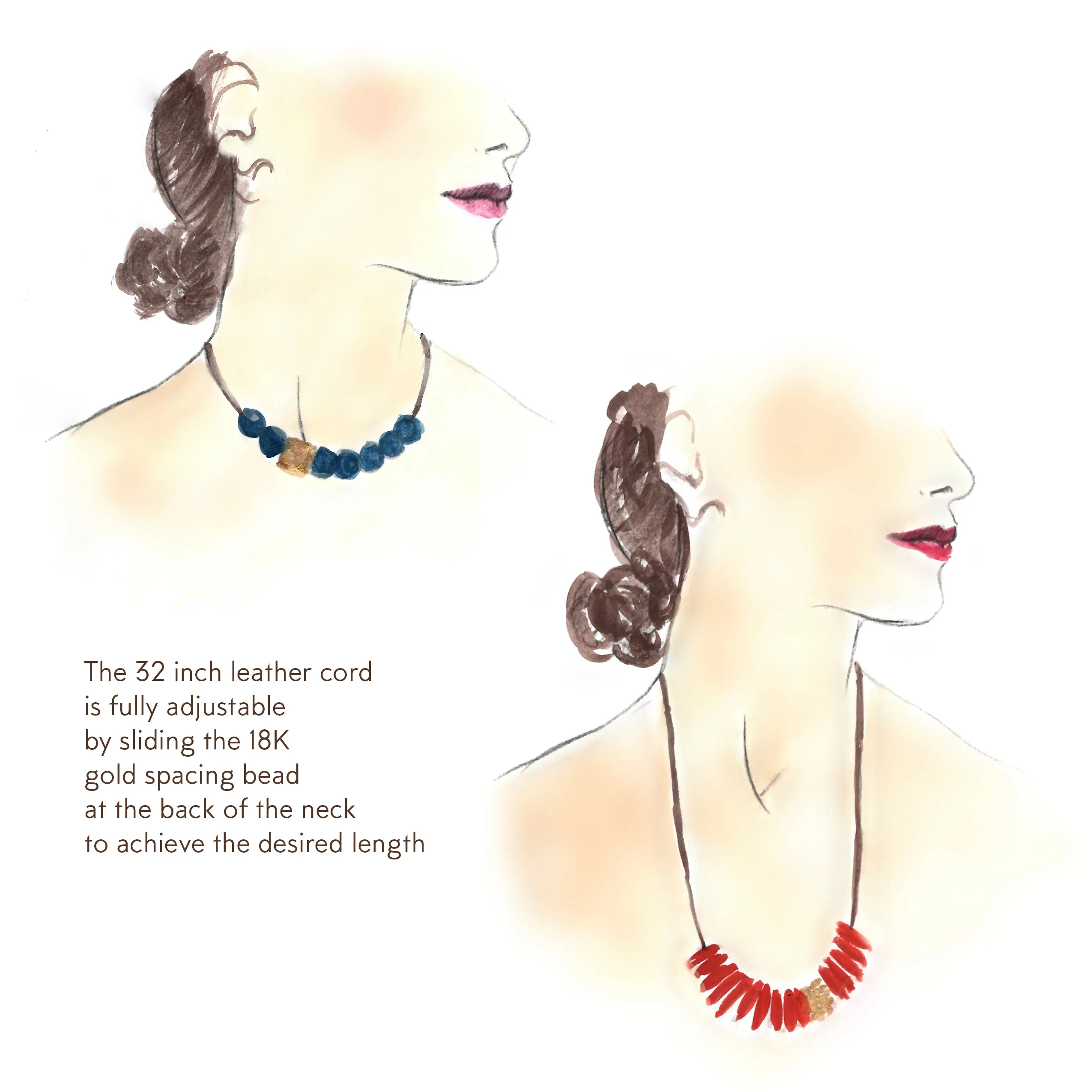 A Gold Fish Bead Necklace