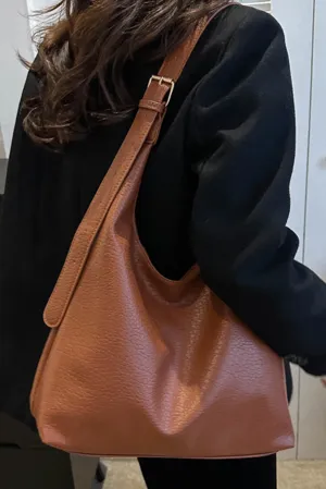 Adjustable Strap One Shoulder Leather Bag