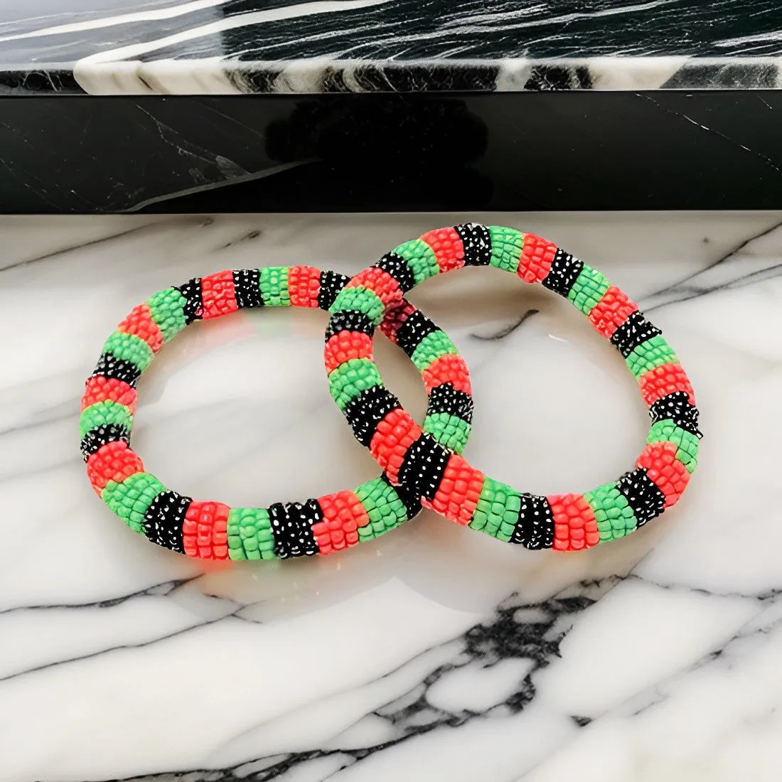 African Color Beaded Unisex Bracelet