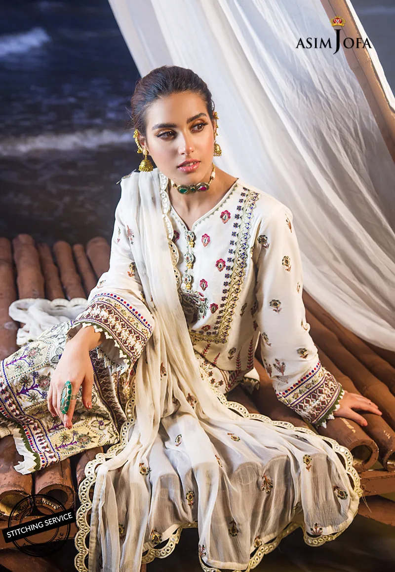AJCK-01 | Asim Jofa Chikankari Eid Collection 2022 |  Unstitched Embroidered Lawn Suit