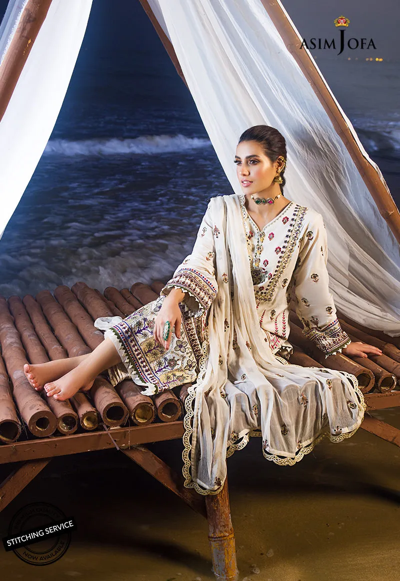 AJCK-01 | Asim Jofa Chikankari Eid Collection 2022 |  Unstitched Embroidered Lawn Suit