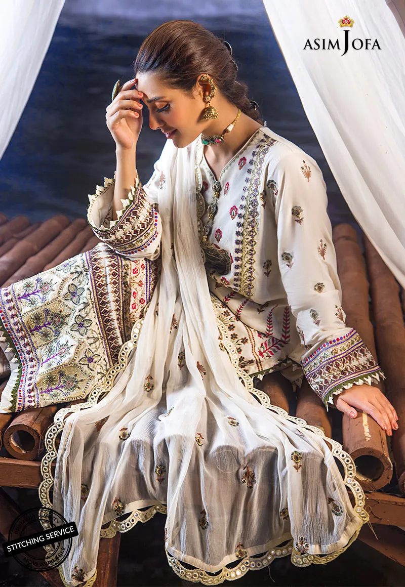 AJCK-01 | Asim Jofa Chikankari Eid Collection 2022 |  Unstitched Embroidered Lawn Suit