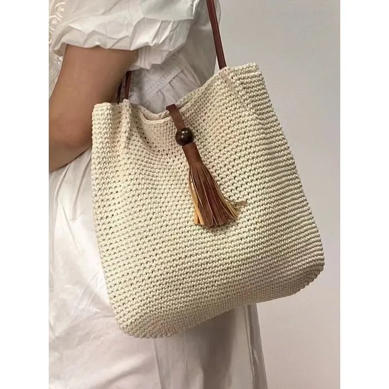 &amp; Lining Chic Approx. – | for Korean Women Shoulder Woven Style Bag Giveaway offer Closure 30cm 25cm Cotton with Magnetic x Handmade