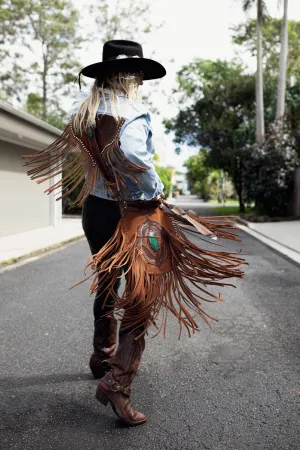Apache Tasseled Bag with Chrysocolla