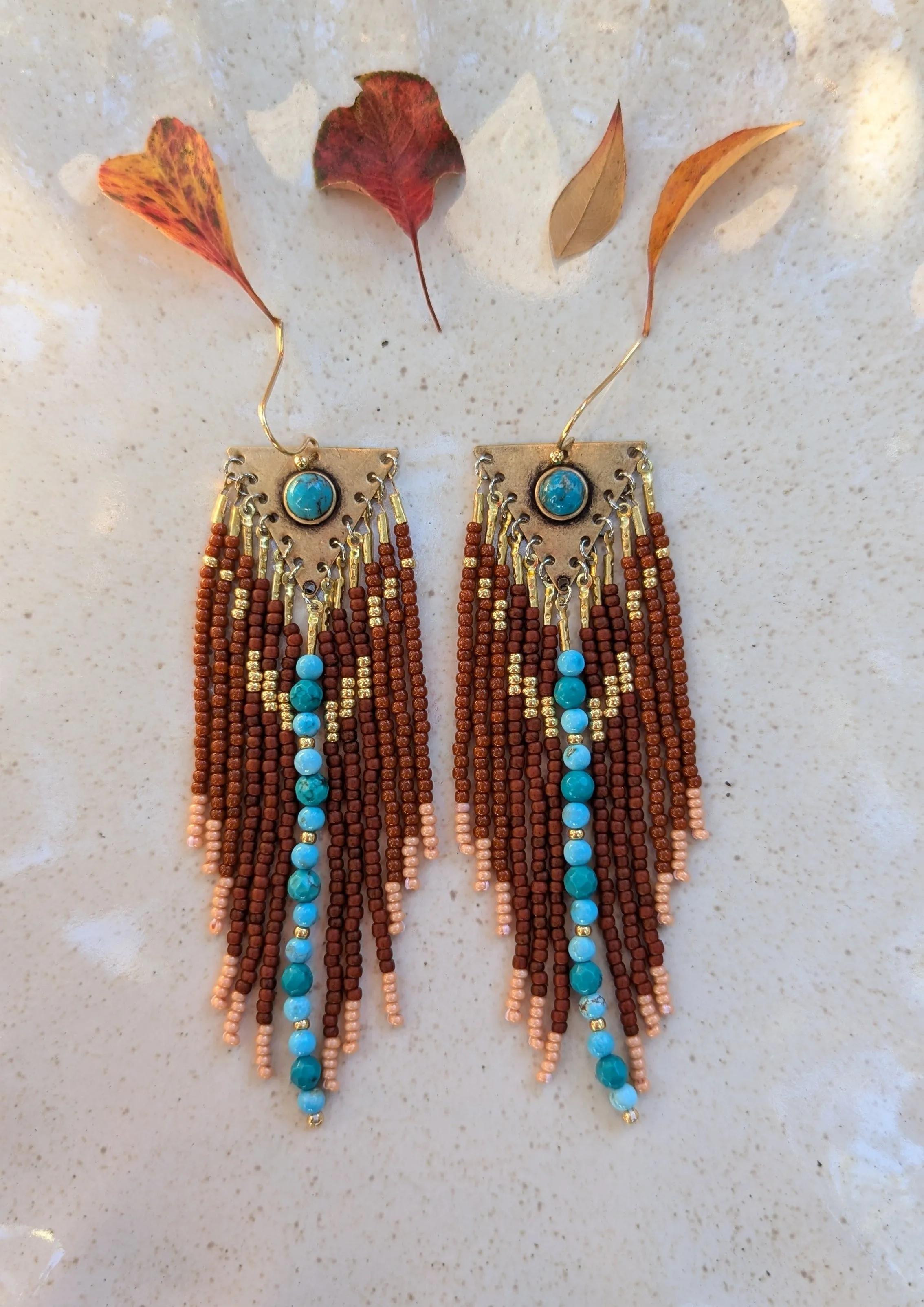 Arches Terracotta Beaded Earrings