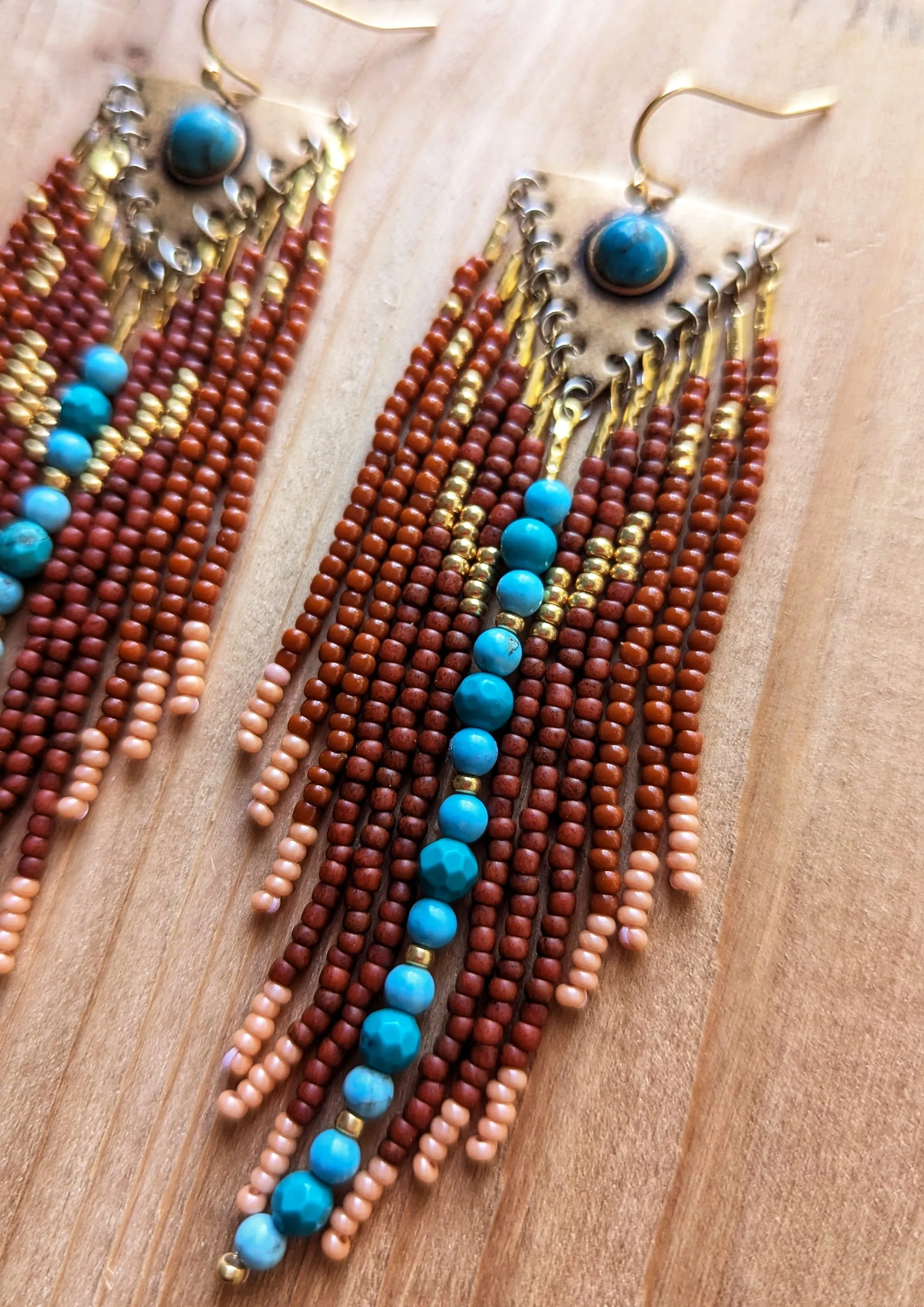 Arches Terracotta Beaded Earrings