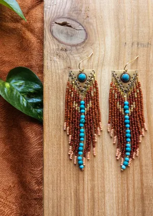 Arches Terracotta Beaded Earrings