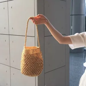 Artisan Extensive catalog Tote Cotton Handwoven – Adjustable 25cm | Strap Crafted Bag Best bargain Korean Style Shoulder Height with Approx.