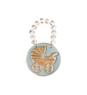 Baby Carriage Ornament - Blue