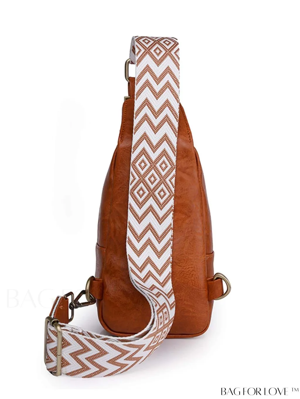 BagForLove - Bohemian PU Chest Bag for Women with Wide Shoulder Strap, Crossbody Style and Single Pocket