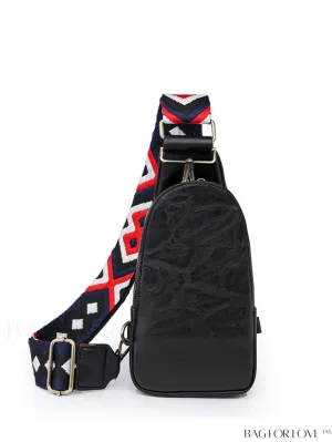 BagForLove - Bohemian Style Womens PU Chest Bag with Wide Shoulder Strap - Single Crossbody