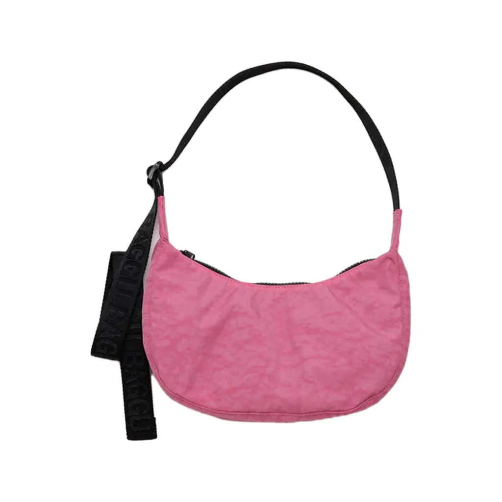 Baggu Small Nylon Crescent Bag, Azalea Pink