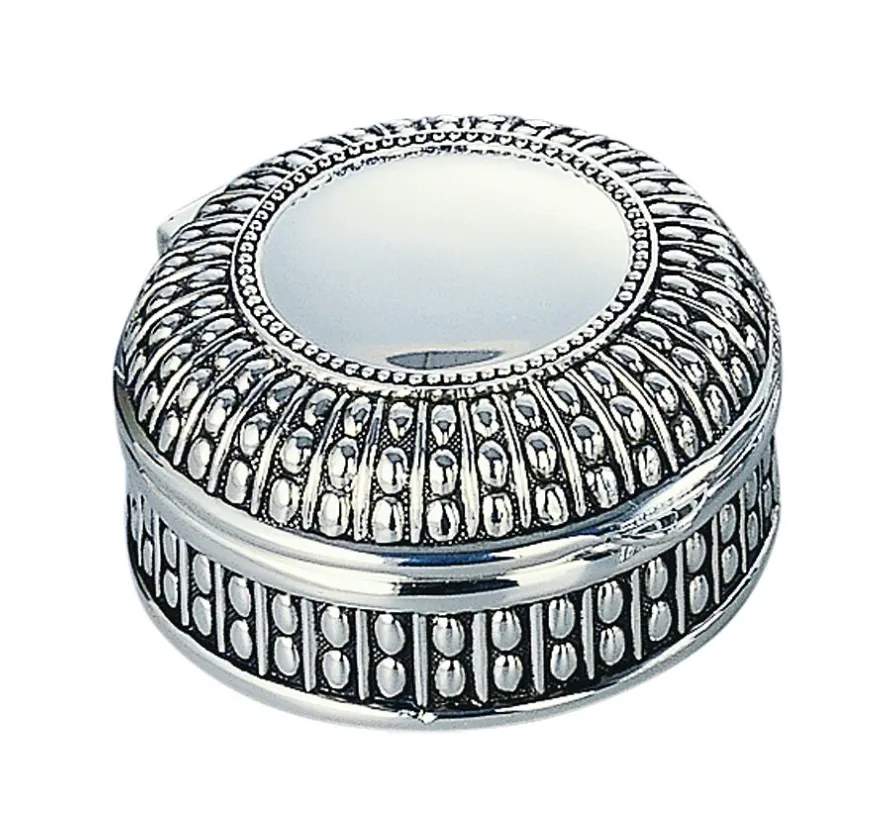 Beaded Antique Round Box 3"