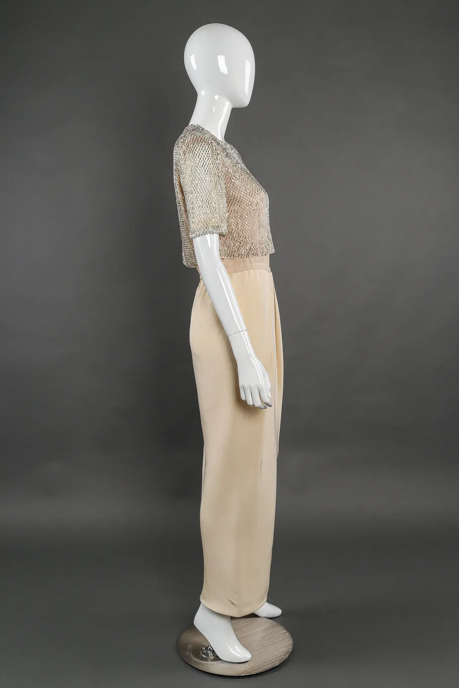 Beaded Lattice Net Dress