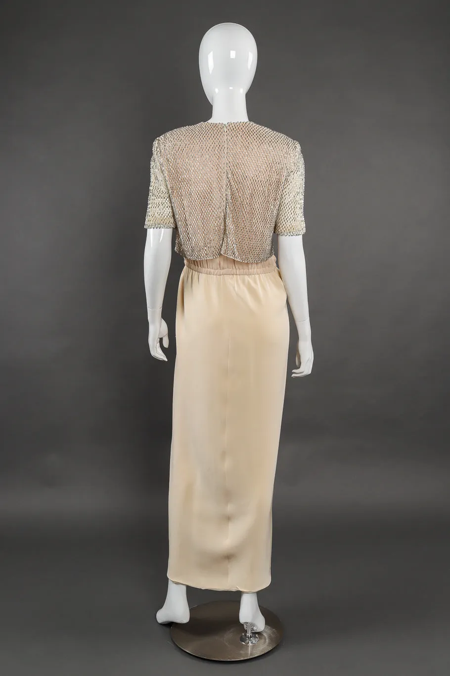 Beaded Lattice Net Dress
