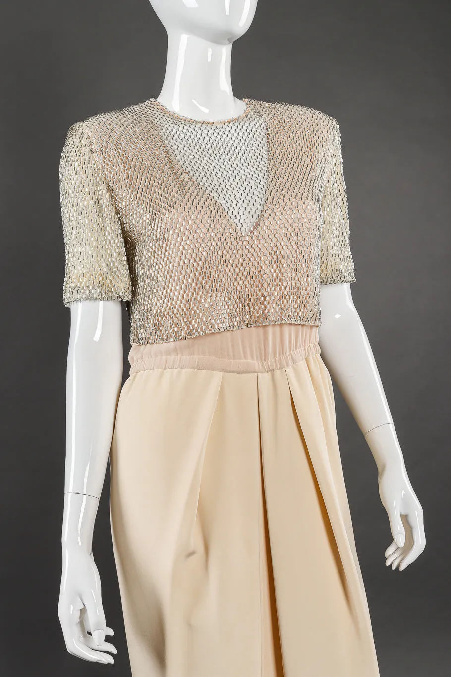 Beaded Lattice Net Dress