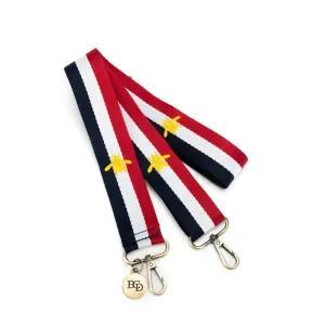 Bee Handbag Strap - Red & Navy