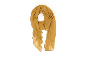 Beige Zig-Zag Chiffon Dupatta - Scarf