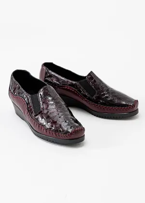 Bi-material leather moccasin