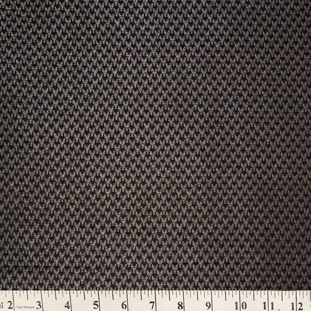 Black Color Handwoven Brocade Silk Fabric