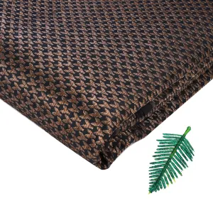 Black Color Handwoven Brocade Silk Fabric