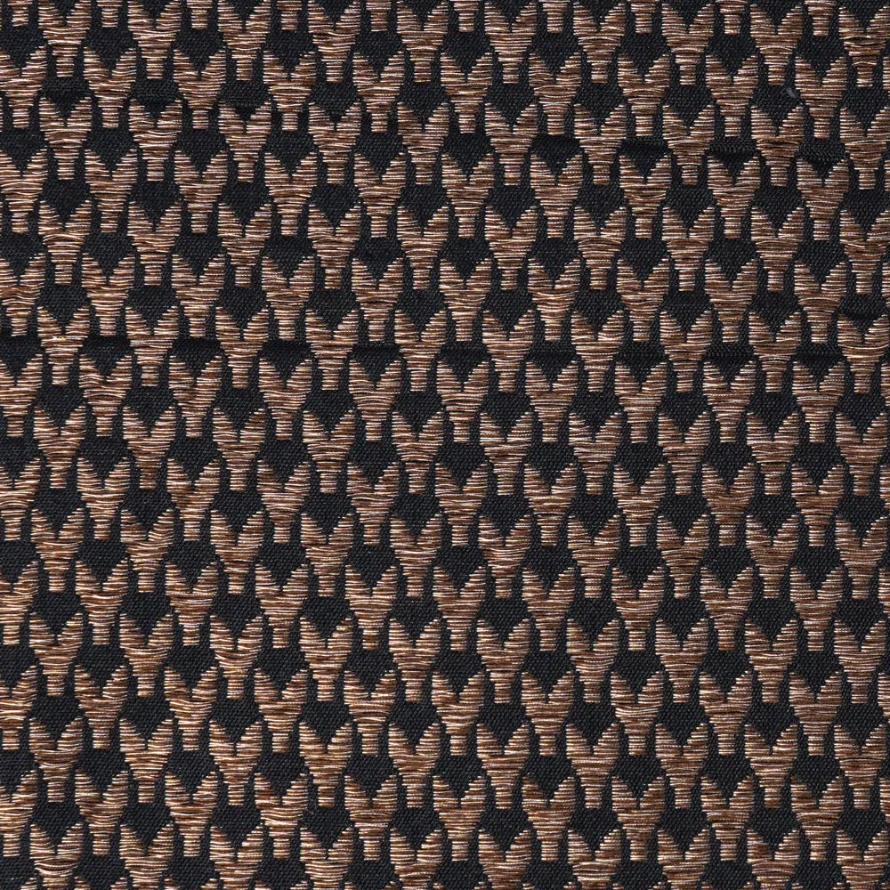 Black Color Handwoven Brocade Silk Fabric
