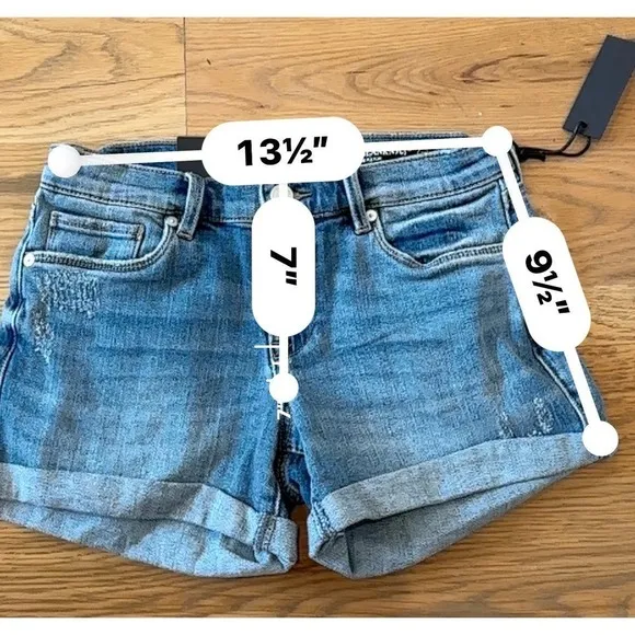 BlankNYC Denim The Fulton Blue Rolled Jean Short Women's 25 NWT