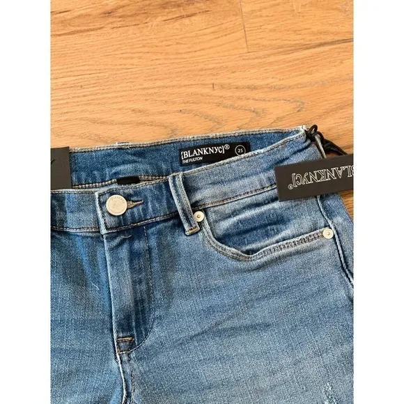 BlankNYC Denim The Fulton Blue Rolled Jean Short Women's 25 NWT