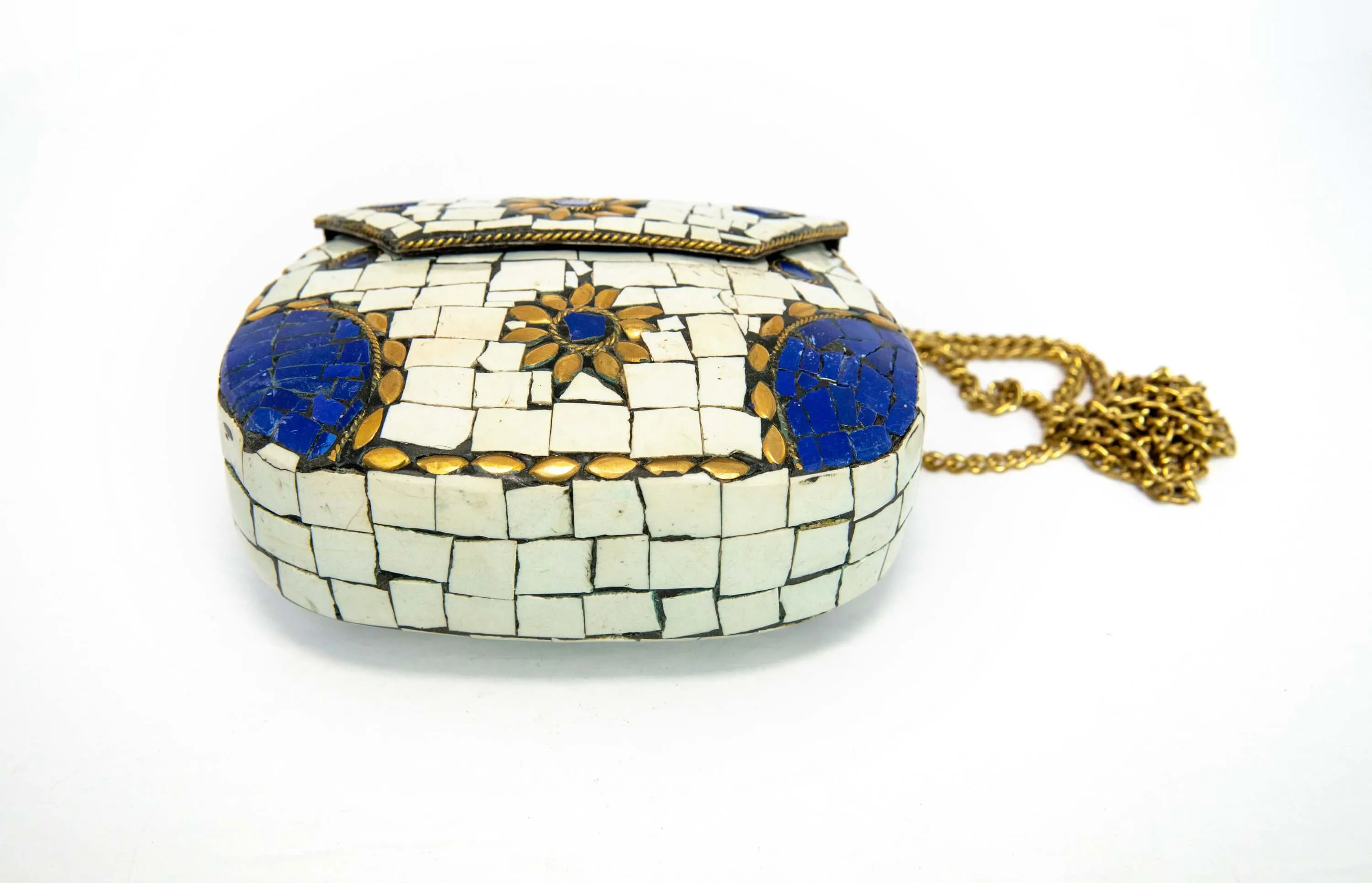 Blue & White Mosaic Purse