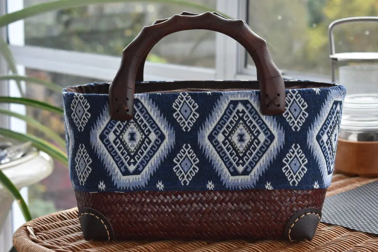 Blue Patterned  Krajood Bag | Yompai  NZ