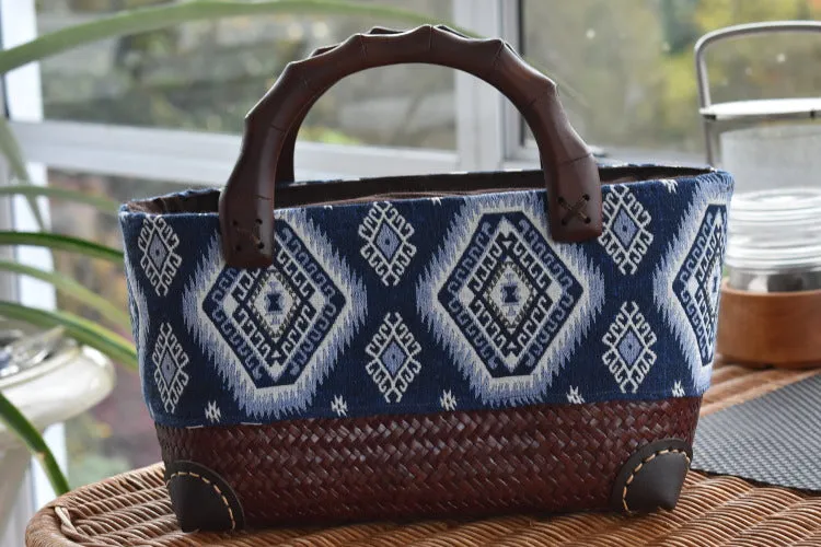 Blue Patterned  Krajood Bag | Yompai  NZ