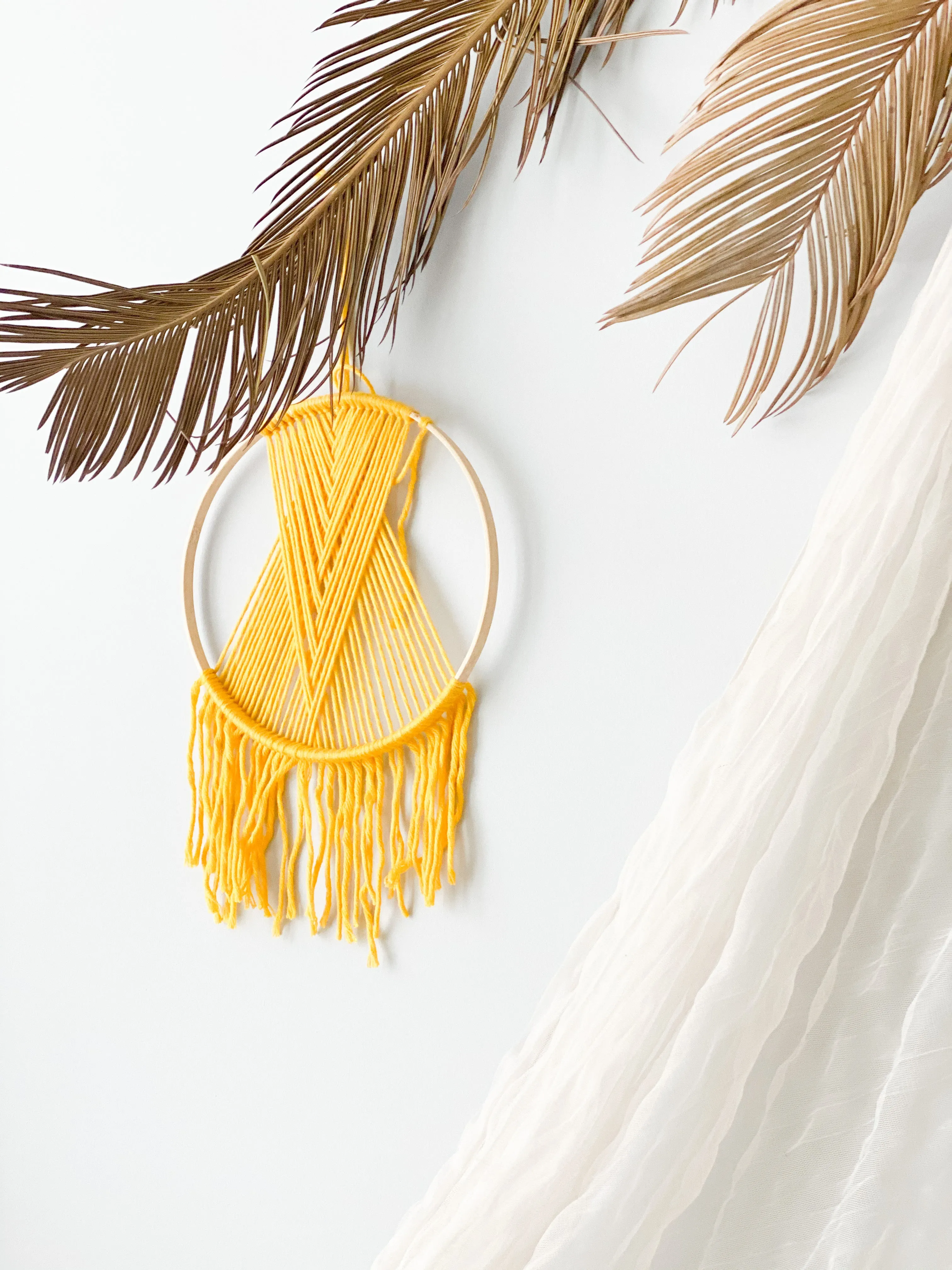 Bohemian style wall hangings in various colors