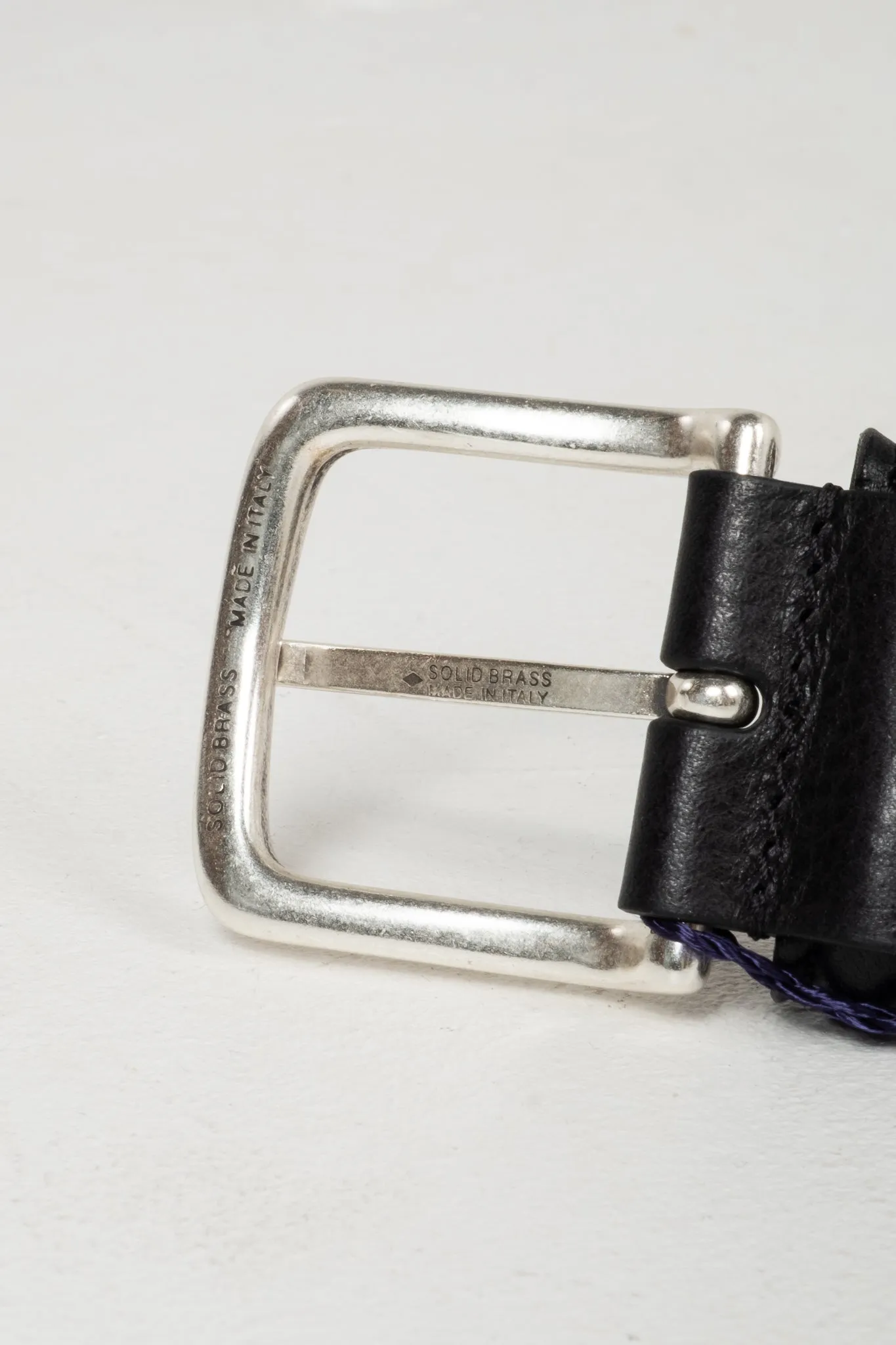 Braided Leather Belt - Black