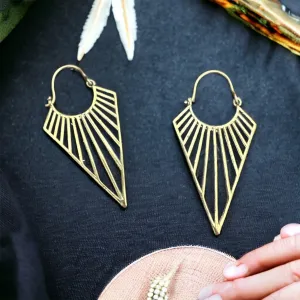 Brass Earrings ‘Moondance’ #17