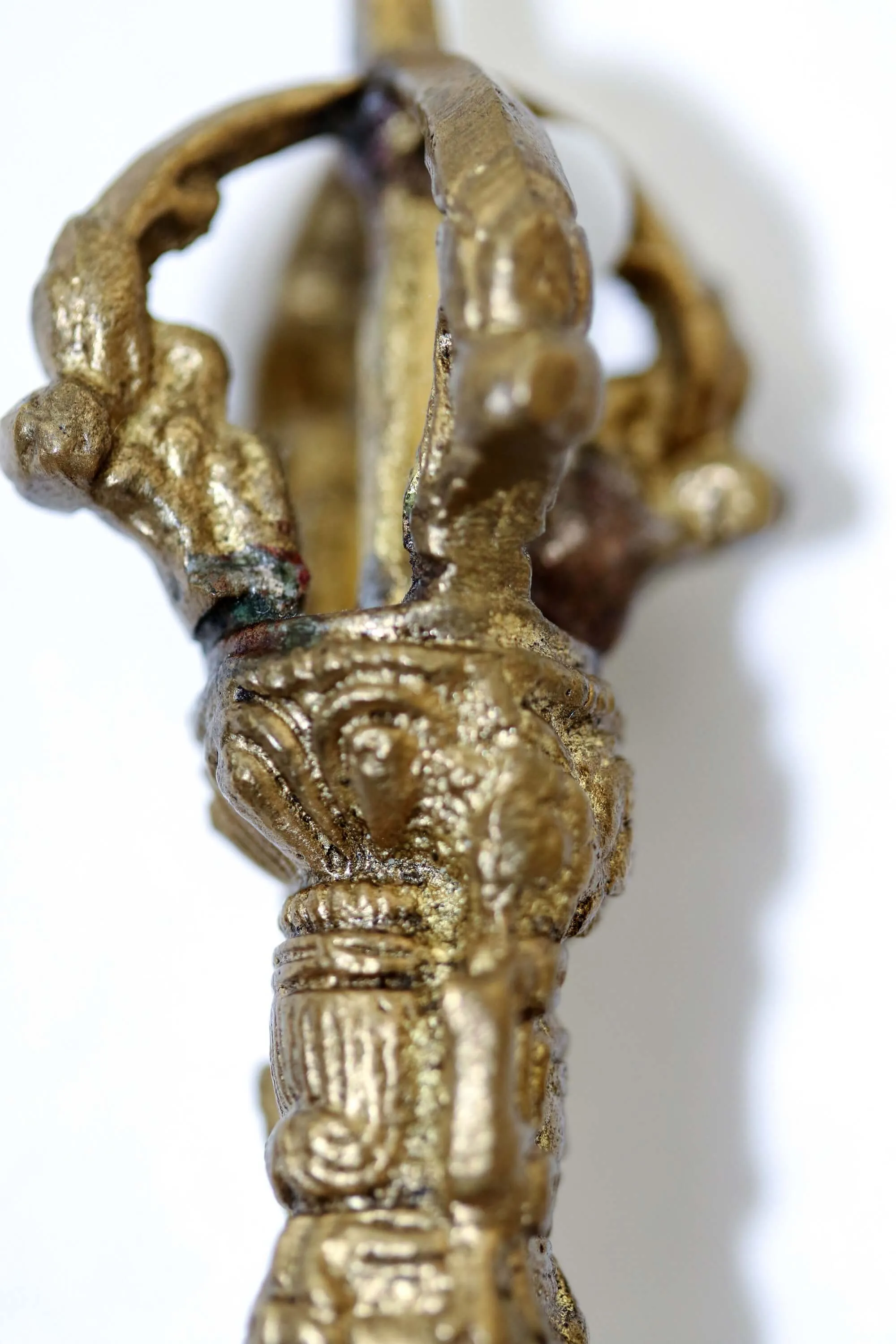 Brass Engraved Temple Bell - Nepal