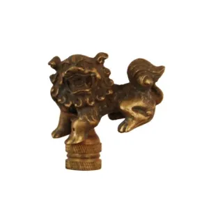Brass Lion Finial with Bronze Finish