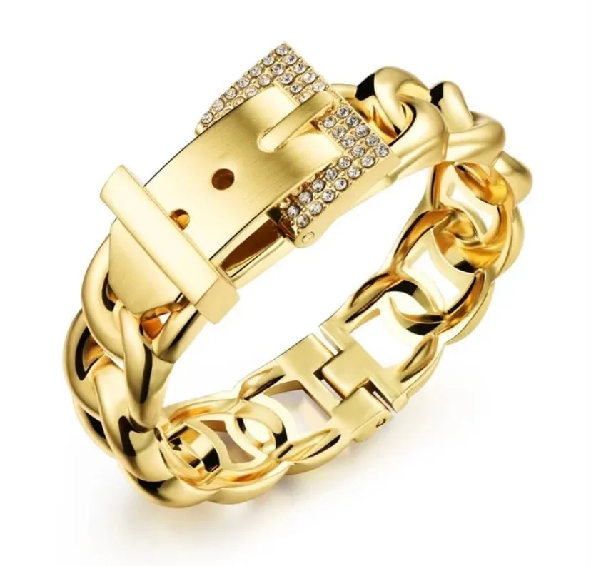 Buckle Me Gold Plated Belt Bracelet