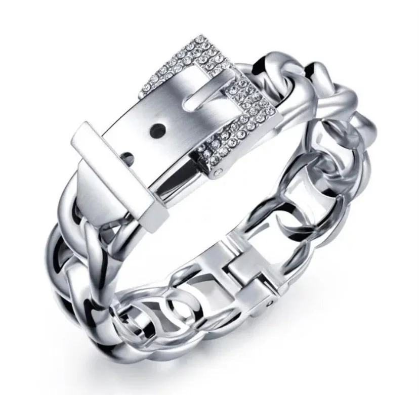 Buckle Me Gold Plated Belt Bracelet