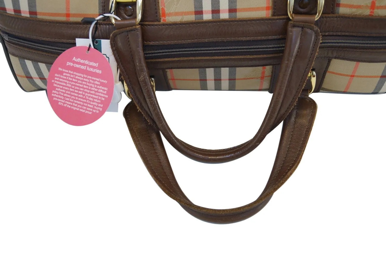Burberry Travel Bag Canvas Leather Nova Check