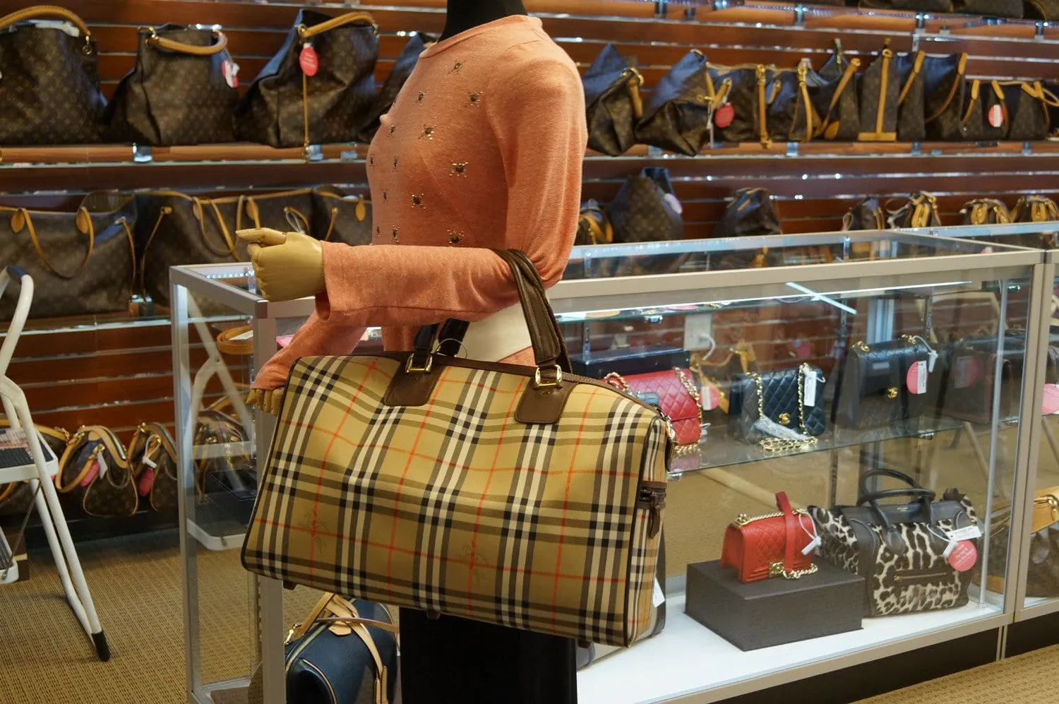 Burberry Travel Bag Canvas Leather Nova Check