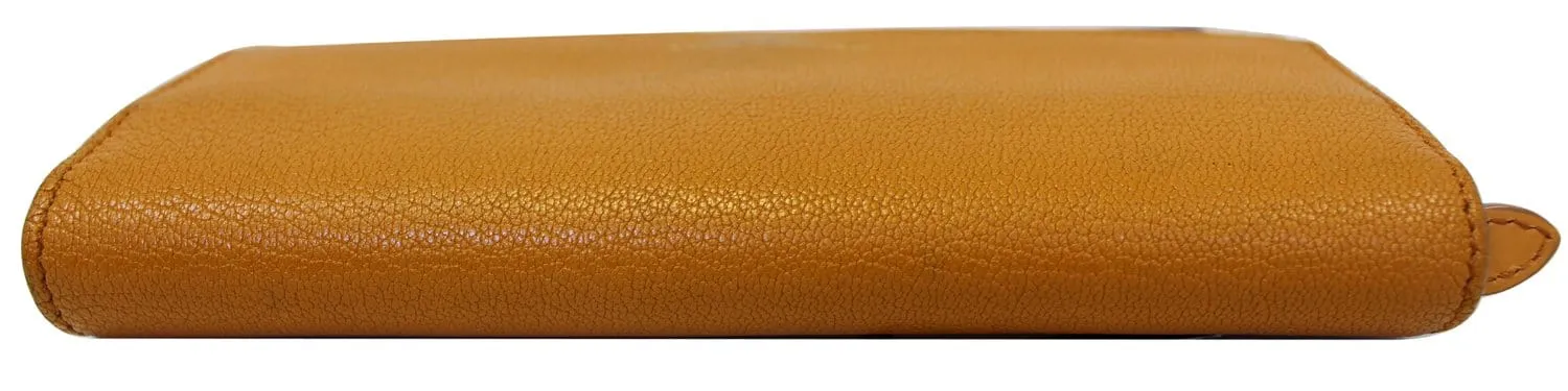 BURBERRY Yellow Leather Haymarket Check Continental Wallet